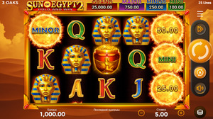 Особенности игрового автомата Sun of Egypt 3